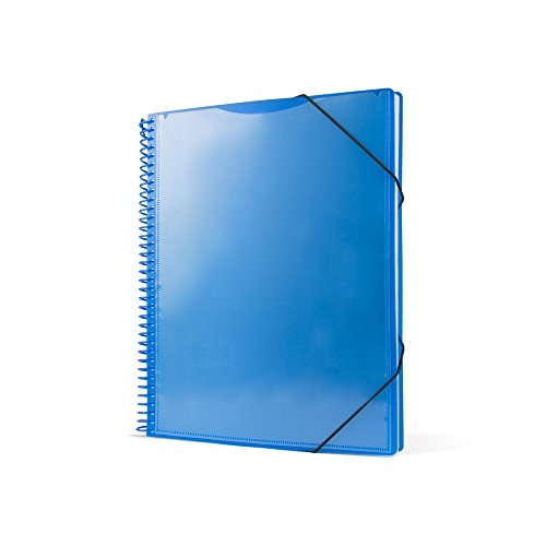 Pryse 4240062 - Carpeta espiral con 60 fundas, A4, color azul