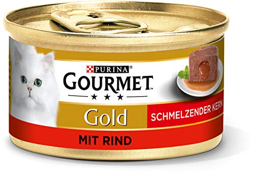 Purina Gourmet Gold Fondant: Comida húmeda para Gatos Adultos, paté con núcleo de Salsa, cantidad: 12 Unidades (12 x 85 g)