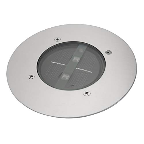 Ranex RA-5000197 Baliza Solar LED, foco redondo, Silver