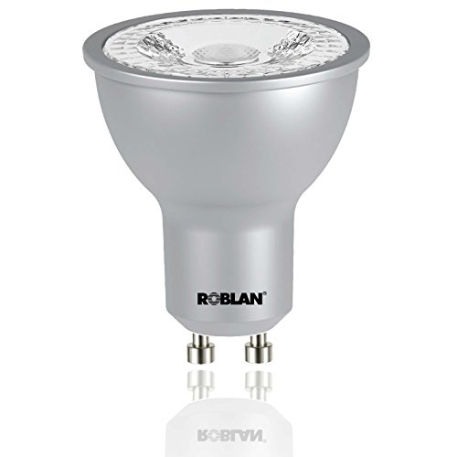 Roblan ECOSKYB60 Bombilla GU10, 7 W, Aluminio