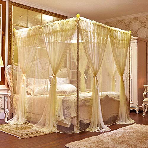 SFTWEAD Mosquitero  Spacious Folding Mosquito Net Bed Princess Wind Mosquito Net Double Home Encryption Thickening-Y_1.8 * 2.2M-Y_1.5M