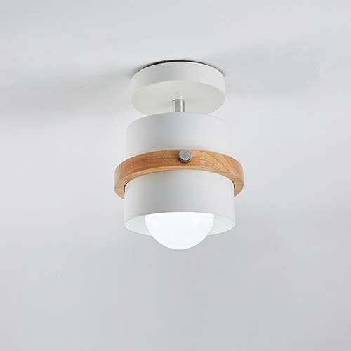 SHAOYH Estilo nórdico Madera maciza Led Pasillo Lámpara de techo Gris Blanco Verde Downlights montados Sala de estar Cálidas lámparas de restaurante Sala de estudio cálida Focos modernos Macarons E27