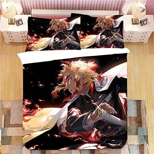 SK-LBB My Hero Academia - Juego de funda de edredón y funda de almohada de fibra de poliéster, con cremallera, apto para cama individual, doble, niños, niñas (L5, Super King 220 x 260 cm)