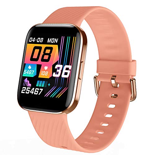 Smartwatch - Reloj Inteligente Mujer Impermeable con Cronómetro, Pulsera Actividad Inteligente para Deporte, Reloj de Fitness con Podómetro Smart Watch Mujer Hombre para Xiaomi Huawei Android IOS