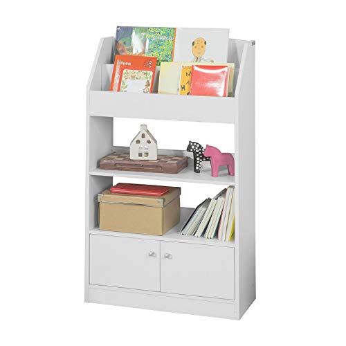 SoBuy KMB11-W Estantería estándar Infantil para Libros,Blanco,H107cm,ES