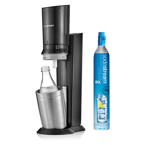 sodastream Crystal 2.0 Plata, Titanio carbonatador - Máquina para Soda (Plata, Titanio, 0,6 L, 60 L, 160 mm, 260 mm, 550 mm)