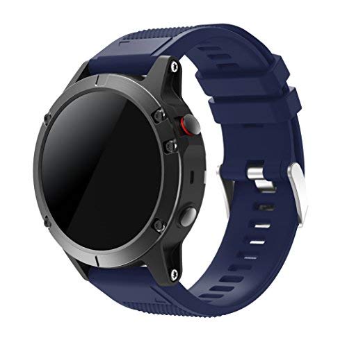 SUPREMO Garmin Fenix 5 Watch Band, ajuste rápido correa de reloj de silicona suave para Garmin Fenix 5 GPS Smart Watch Strap