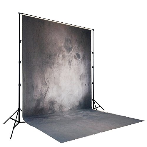 Telón de fondo para Studio Pictures NIVIUS PHOTO Resistente al agua y algodón lavable Fondo de poliéster para retratos Fotografías Fotografía Black Concrete Wall XT-3033(150x300cm SP)