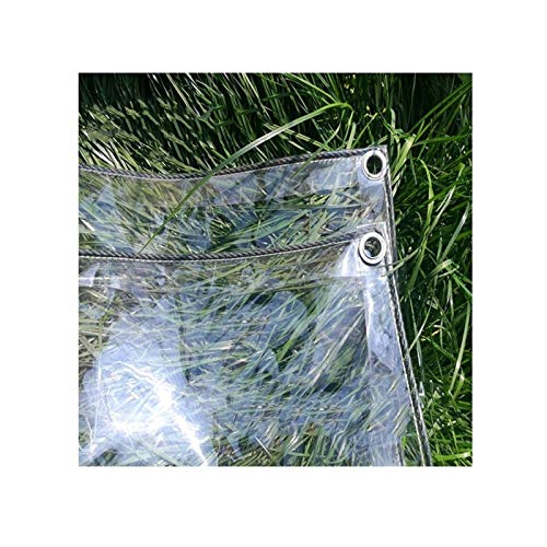 Transparente Impermeable Cubrir Hoja Lona, PVC Transparente Lona Impermeable, Funda Multiusos para Balcón Plantas Refugio Camping Pesca YAYADU (Color : Claro, Size : 2.40x3.00m)