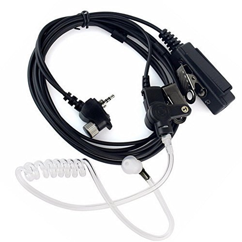 Tubo acústico Buwico® con micrófono y auricular PTT, con 1 clavija para Walkie Talkie Motorola Radios MTH600 MTH650 MTH800 MTH850 MTP850 MTS850