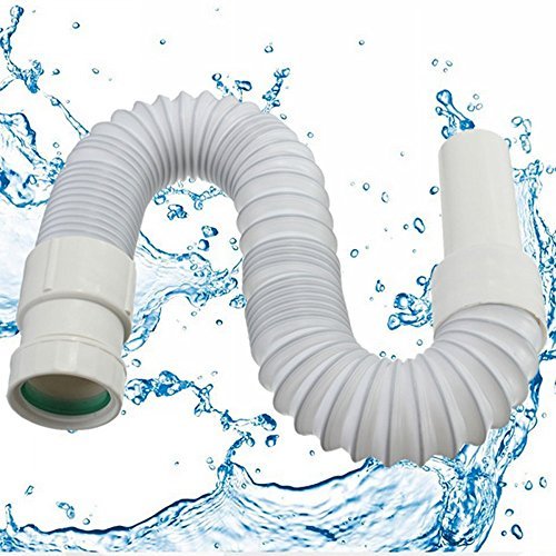 Ungfu Mall Tubo flexible de tubo de agua elástico para lavabo de baño, escurridor de inodoro con diámetro de entrada de 30 mm, diámetro de salida de 40 mm