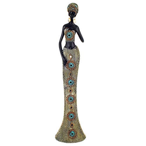 Vidal Regalos Figura Decorativa Resina Mujer Africana Masai 62 cm