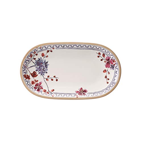 Villeroy & Boch Artesano Provençal Lavendel - Rabanera ovalada, porcelana premium, color blanco/colorido