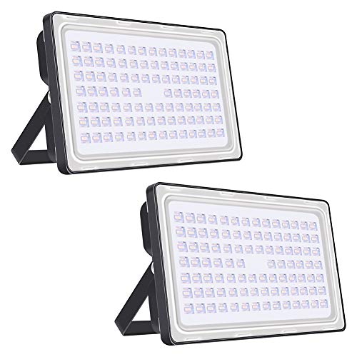 Viugreum 2 Pack 250W Focos Led IP66 Impermeable 30000LM LED Floodlight con Reflectores,Foco proyector LED Iluminación Exterior para Jardin Calzada Terraza Patio 3200K (Blanco cálido)