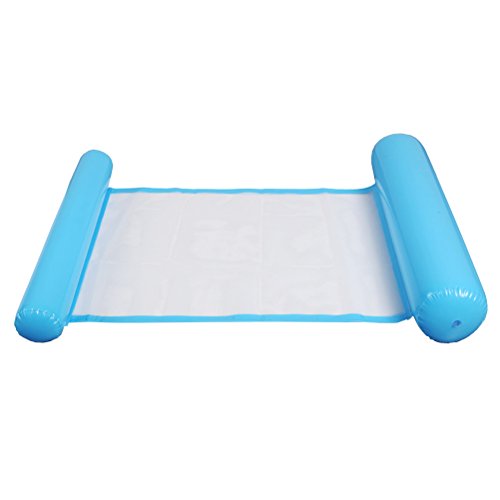 VORCOOL Colchoneta de Piscina Hamaca Flotante Portátil Flotador Playa Juguetes de Natación 130x73cm Wathet