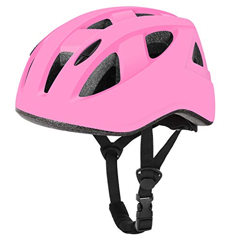 WayEee Casco Infantil para Bicicleta Monopatín Patinaje Casco Ciclismo para Niños Ajustable Cascos de Bicicleta de Montaña para Niños 4-12 Años Rosa