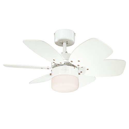 Westinghouse Lighting Flora Royale Ventilador de Techo E27, Blanco