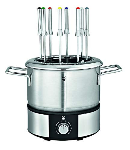 WMF Lono Fondue, hasta 8 personas, 1400W, compacto, 1.2 Litros, ajuste de temperatura, Acero Inoxidable cromargan