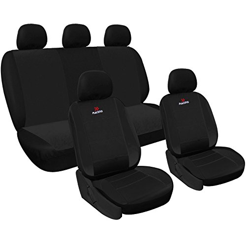 WOLTU AS7315sz Asiento de automóvil Universal Cubre Fundas de Asiento Negro