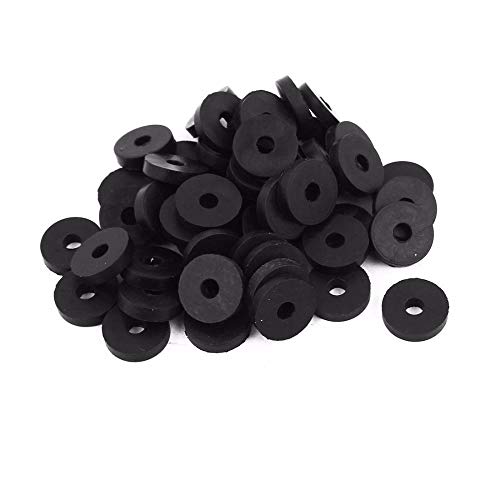 Xinger 50Pcs O-Ring Hose Gasket Flat Goma Lavadora Lote para Faucet Grommet Black, 4 x 11 x 4MM