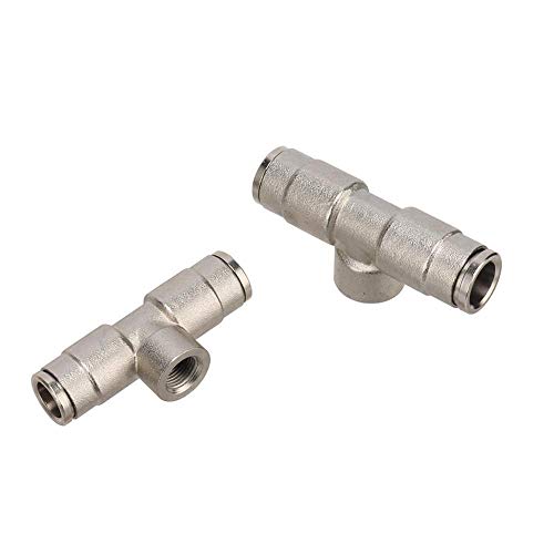 XINXI-YW Conveniente 2 PC 1/8" Rosca Hembra 3/8" Tubo de conexión Conector de Interfaz de 1/8" con Rosca de Boquilla de nebulización tee adaptadores de Tubo 9.52mm acoplamientos Decorativo