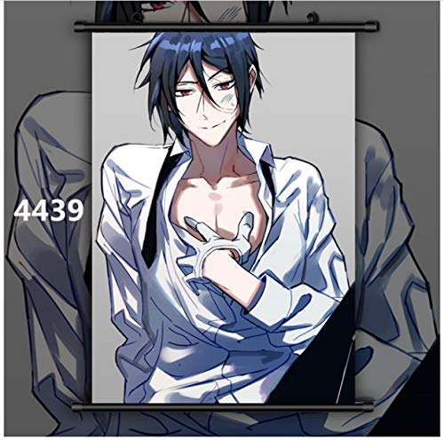 Xuyang Black Butler Sebastian Michaelis Anime Manga Cartel de Pared Desplazamiento 40x50cm A-795