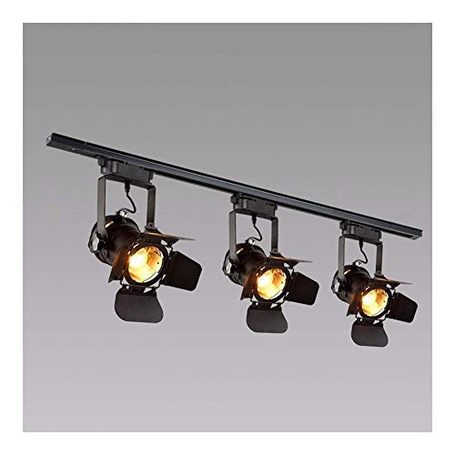 XXE Focos De Carril Led, Hierro Negro Mate Techo Spots Loft Proyector De Cine Lámpara LED Focos Spotbars Luz Pendiente