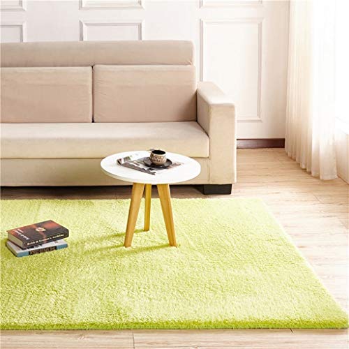 Yang baby Alfombra Vida Sencilla habitación Alfombra Moderna habitación Completamente amueblada Mesa de café Alfombra del hogar Tatami Alfombra cabecera Mat, Verde (Size : 160 * 80cm)