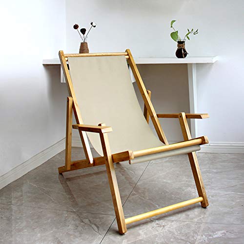 YQ WHJB Al Aire Libre Silla De Playa,Madera Tumbona Plegable con Reposabrazos,Raya Reclinable para Tomar El Sol para Los Niños Piscina Jardín Patio D