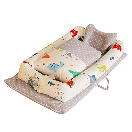 YUEHAPPY® Cuna Desmontable Y Plegable con Edredón para Bebé, Se Puede Poner Encima De Una Cama (0-24 Meses),09