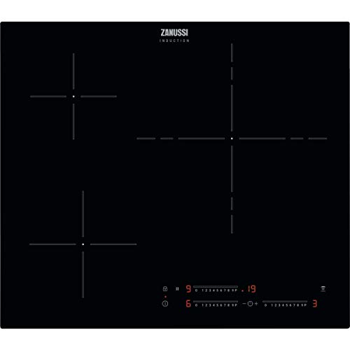 Zanussi ZITN634K Placa inducción, 3 zonas, Función Pausa,Temporizador, Calentamiento automático, Avisador minutos, Bloqueo seguridad, Avisador acústico, Control táctil deslizantel, Negro, 60 cm