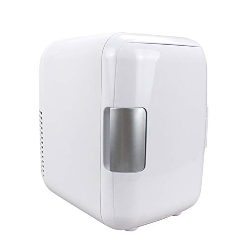 ZTSS 4L Mini Nevera portátil, Pequeño Refrigeradores compactos con asa Tranquilo Nevera de Dormitorio Table Top FRANDGES para dormitorios, Oficina, Garaje, campista,Blanco