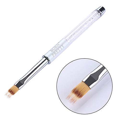 1PC UV Gel Nail Brush Rhinestone Handle Pelo De Nylon Ombre Pincel De Pintura De Uñas De Arte Pen Pro Nail Art Herramientas Para Degradado Efecto