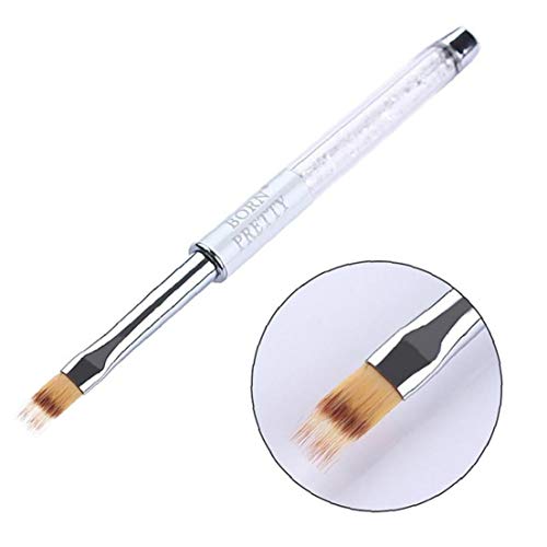 1PC UV Gel Nail Brush Rhinestone Handle Pelo De Nylon Ombre Pincel De Pintura De Uñas De Arte Pen Pro Nail Art Herramientas Para Degradado Efecto