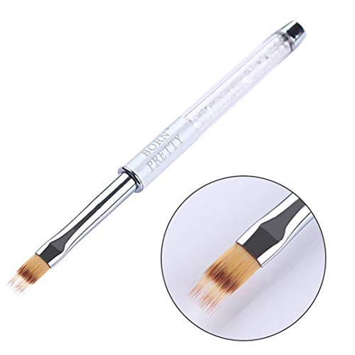 1PC UV Gel Nail Brush Rhinestone Handle Pelo De Nylon Ombre Pincel De Pintura De Uñas De Arte Pen Pro Nail Art Herramientas Para Degradado Efecto