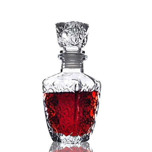 1PC vaso de whisky licor bebe vino Decantador de cristal botella de vino de la jarra regalo 250ML 500ML 850 ml Wine Accessories (Color : 850ML)