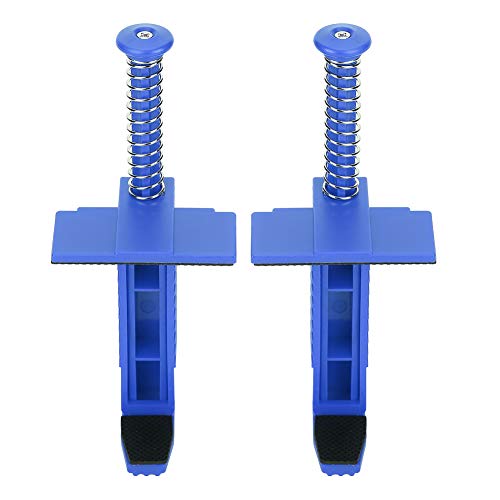 2 piezas abrazadera de revestimiento de ladrillo Clips de ladrillo herramienta de medición de nivelación de albañilería para colgar al aire libre(Azul)