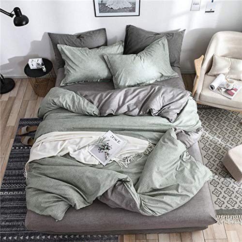 2020 Nueva Ropa de Cama Lateral AB, Juego de Ropa de Cama Simple y sólido, Juego de Funda nórdica Moderna, Juego de sábanas de Cama King Queen, Ropa de Cama Doble, Juego de sábanas Planas