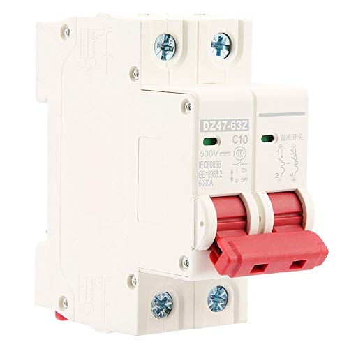 2P DC Disyuntor Miniatura 500V 10A Mini Disyuntor Fotovoltaico Mcb Interruptor de Seguridad DZ47-63Z-2P Accesorios de Protección Eléctrica