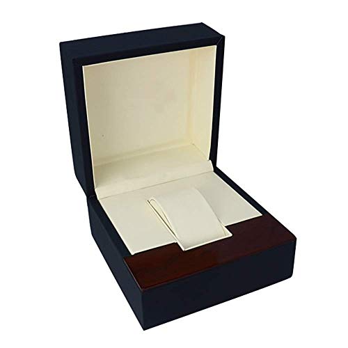 AJH Cajas de Reloj Caja de Reloj Pulsera de Reloj de Cuero de PU Individual Soporte de Vitrina de joyería con Almohada pequeña Cajas de Almacenamiento de Reloj de Pulsera Organizador p