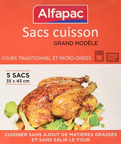 ALFAPAC - Bolsas para horno (35 x 43 cm), paquete de 5 unidades