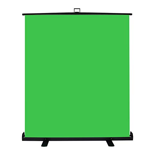 Andoer 1.5 x 2M Pantalla Croma Verde Telón de Fondo,Panel Chromakey Plegable con Marco Bloqueo Automático Base de Aluminio Sólido para Video/Fotografía/Juego en Vivo/Youtube/Tiktok