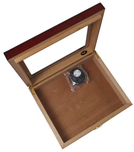 Angelo Humidor Humidificador para 25 Cigarros con Tapa De Cristal E Higrometro