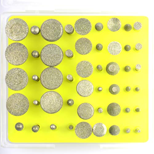 Aokbean 50pcs 1/8 Pulgada Brocas De Diamante Brocas Rotativas Para Joyas, Vidrio, Piedras Preciosas, Cerámica, Herramientas Rotativas Accesorios Para Tallado De Piedra