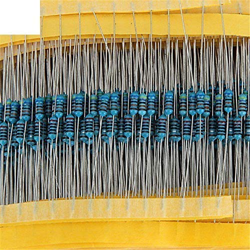 ARCELI 600pcs / Lot 30Values 20pcs 1% 1/4 W Resistor Pack El Kit de Resistencia de película metálica Utiliza una Resistencia de Anillo de Color (10 ohms ~ 1 M Ohm)