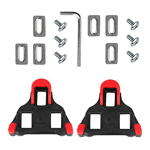 Auplew 1 par de Pedales de Bicicleta Cleat Cycling MTB Mountain Bike Cleat Set Clips Kit Soportes Soportes Herramienta de reparación