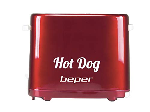 BEPER BT.150Y 1 Máquina para Hacer Perritos Calientes Hot Dog, 750 W, Acero Inoxidable