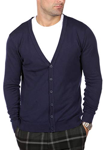 Blu Cherry - Cárdigan de punto para hombre Azul azul marino M