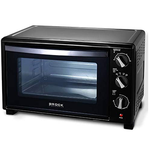 BROCK TO 3001 B Horno Eléctrico, 1500 W, 30 litros, Acero Inoxidable, Negro