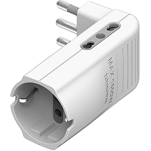 Bticino - S3616de ahorro de esquina adaptador, 2, tomada de derivación 10/16 y 1 alemán tipo de enchufe p30, 16a enchufe, blanco